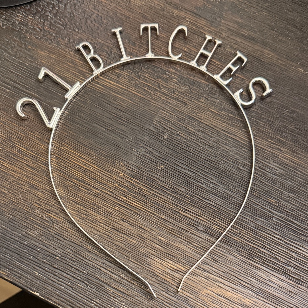 Silver 21 Bitches Headband